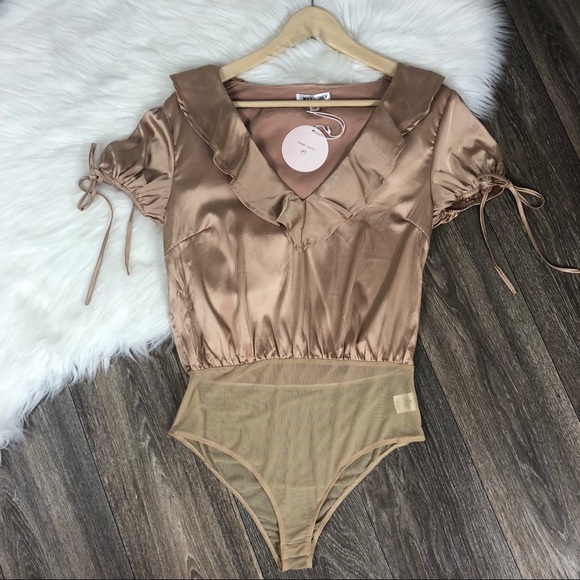 Wild Honey Tops - Wild honey rose gold bodysuit